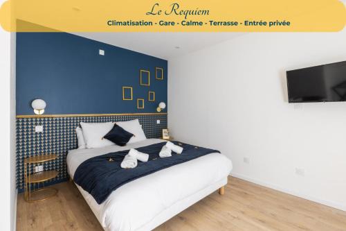Montlucon Apartment | Le Requiem -Terrasse -Climatisation -Gare