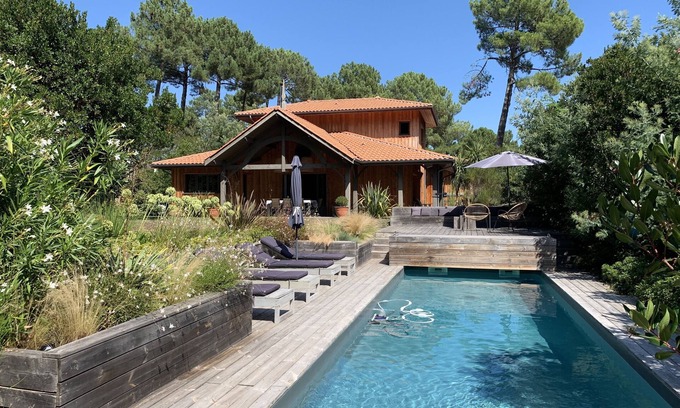 Lege-Cap-Ferret House | Lège Cap Ferret - Wood villa with Heated swimming pool comfortable