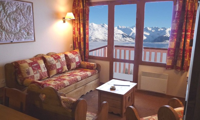 Bellentre Apartment | Les Coches: Luxury DUPLEX, charming, wonderful view, direct access on skis