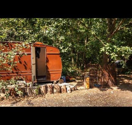 Broad Oak Other | little vintage caravan with cosy log burner