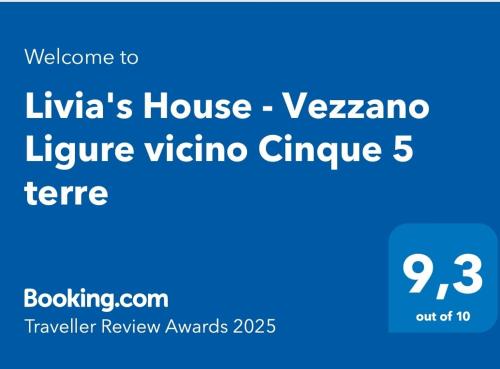 Vezzano Ligure House | Livia's House - Vezzano Ligure vicino Cinque 5 terre