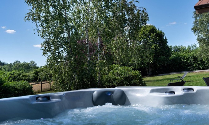 Brazey-en-Morvan Ski Chalet | Lodge Erable SPA Panoramic sauna view of the Morvan mountains peaceful setting