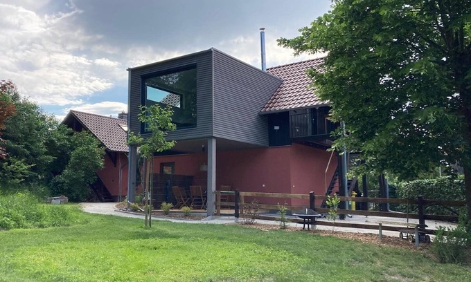 Straupitz Apartment | Loft with fireplace and 2 terraces on a natural plot in Straupitz-Spreewald