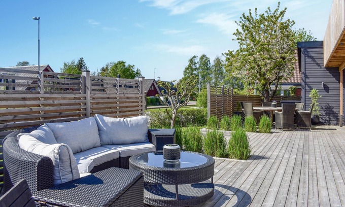 Hollviken House | Look forward to a relaxing vacation in this vacation home not far from the sea.