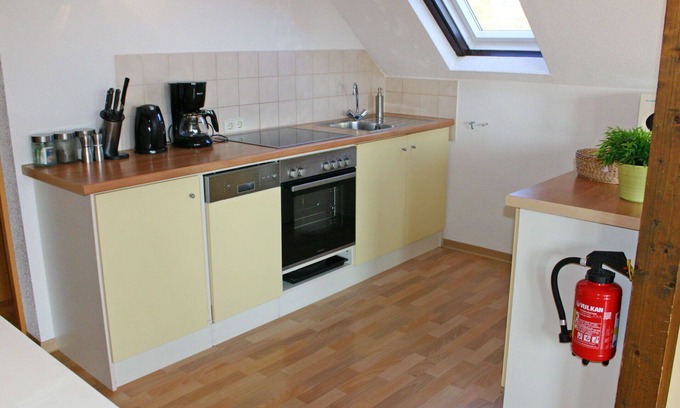 Feriendorf Frankenau House | Lovely apartment in villa for 5 guests with WIFI, TV, terrace and pets allowed