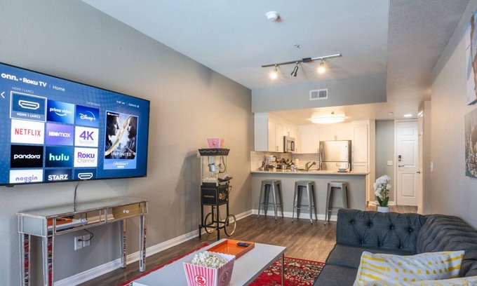 Morena Apartment | Lux King Bed Suite w/70"TV/Pool/Sauna/Gym/GameRoom
