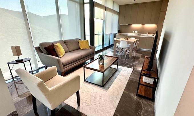 Monterrey Apartment | Luxury 2BD&2Bath Next to Plaza Hospital Pool