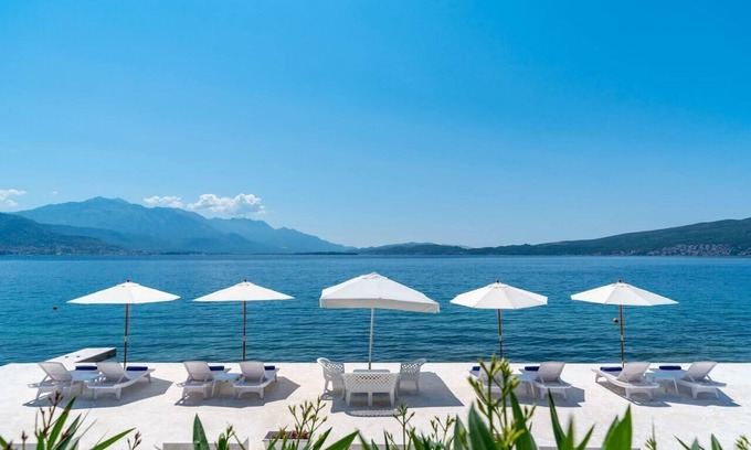 Bijela Villa | Luxury beachfront villa with private beach and relaxation area