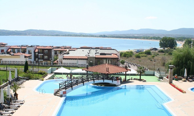 Sozopol Condo | Luxury beachside penthouse near Sozopol w/sea view terraces & resort amenities.