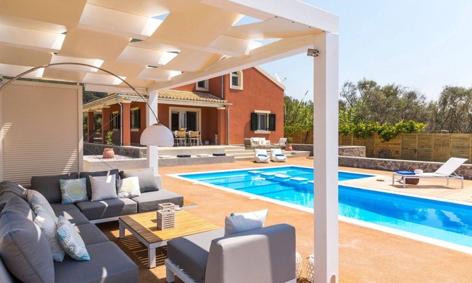 Agios Matthaios Villa | Luxury Corfu Villa | Casa Alta Mare Villa | Private Pool | 3 BDR | Skidi