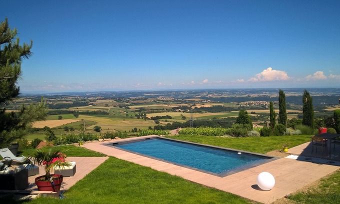 La Chapelle-Villars House | luxury house with view and pool in the Pilat region of Condrieu