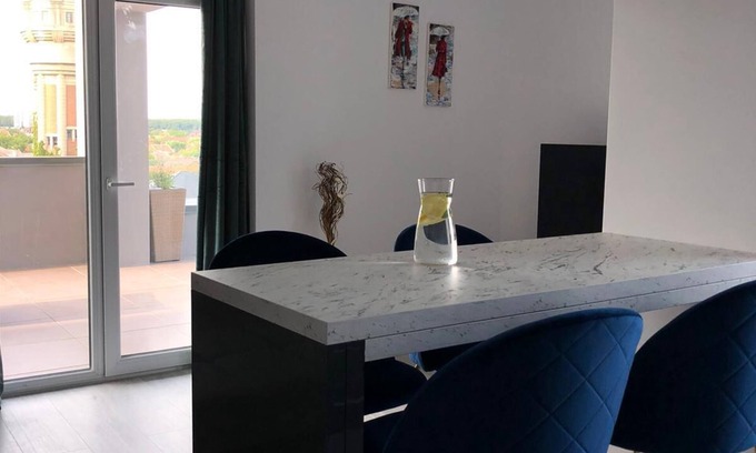 Timisoara Apartment | Luxury Lavender Gorgeous Terrace Free UNDG Parking