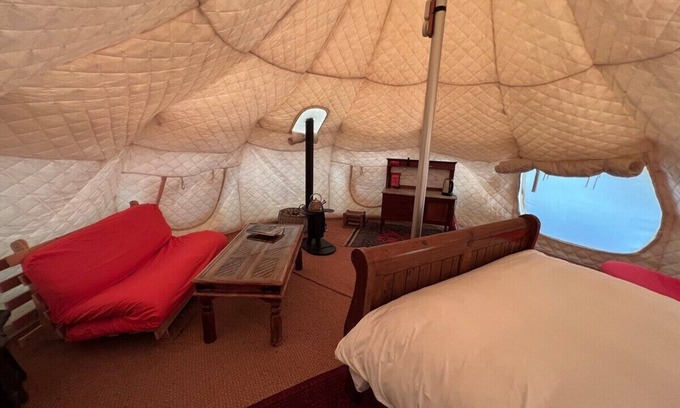 Haveringland Apartment | Luxury Lotus Belle Tent with Natural Swimming Pond