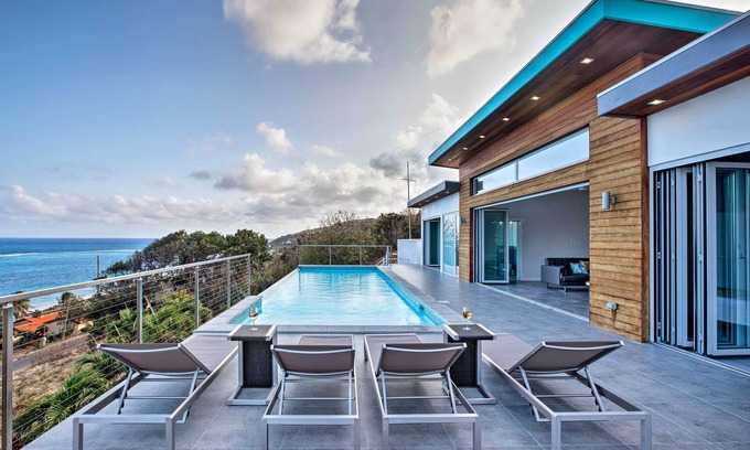Slob House | Luxury St Croix Home w/Oceanfront Pool & Views