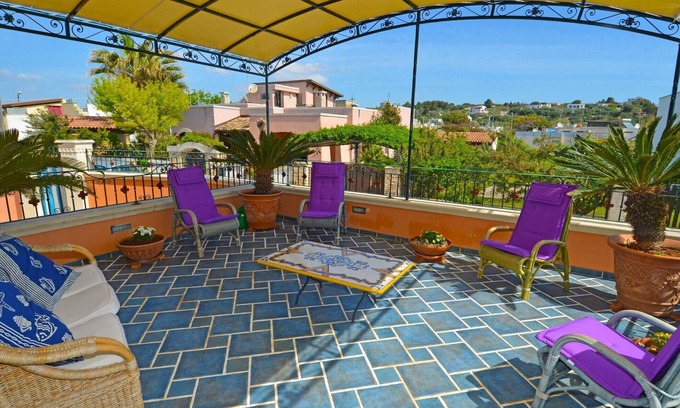 Marina San Gregorio House | Luxury villa with large terrace overlooking the sea and a few steps from the sea