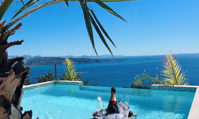 Gimari Villa | Luxury Villa Stunning Sea Views and infinity pool on the East coast of Corfu,