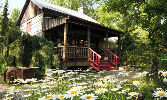 Burton Cabin | Ma & Pa's "Wild at Heart" Cabin Outdoor Bath Trail Firepit Parks & Wineries