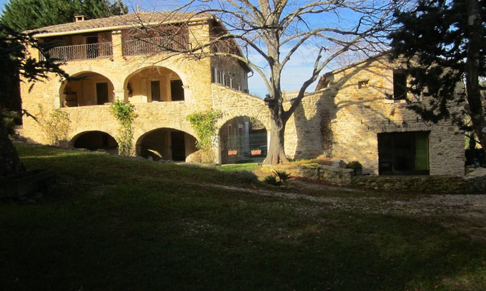 Saint-Marcel-de-Careiret Cottage | Magnificent stone cottage with jacuzzi, swimming pool and large wooded grounds.