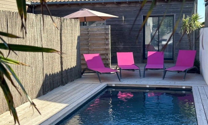 Angoulins House | Maison de l'océan heated pool 100m from beaches 2 bedrooms