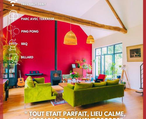 Trigueres House | Maison Les Deux Ailes, Parc arboré, billard et wifi à 1h30 de Paris