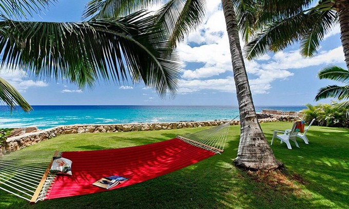 Makaha House | Makaha Hale: Oceanfront Custom Home w/A/C, Large Yard, & Lanai for Entertaining
