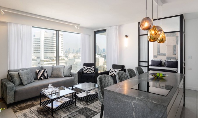 Kerem HaTeimanim Apartment | MAMAD High End 2BR with City & Sea View by FeelHome