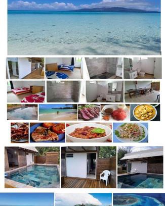 Tubuai Bed & Breakfast | Mara'ai le spot Tubuai, Chambre Triple Deluxe Mahu SDB Privée avec piscine