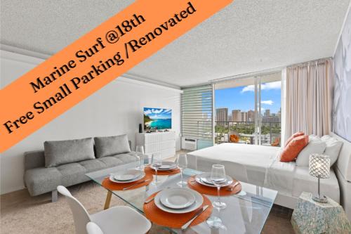 Waikiki Apartment | Marine Surf 18FL Newly Renovated - Free Parking