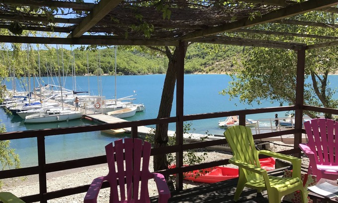 Bauduen Apartment | 'MARJOLAINE' Gite T2/VIEW OF THE LAKE 200 m away from the beaches