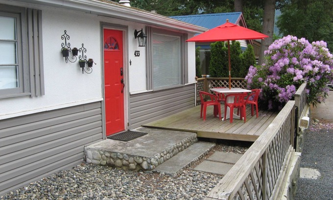 Cultus Lake Cottage | Memories Cottage is steps from beach and close to water slides amusement park.