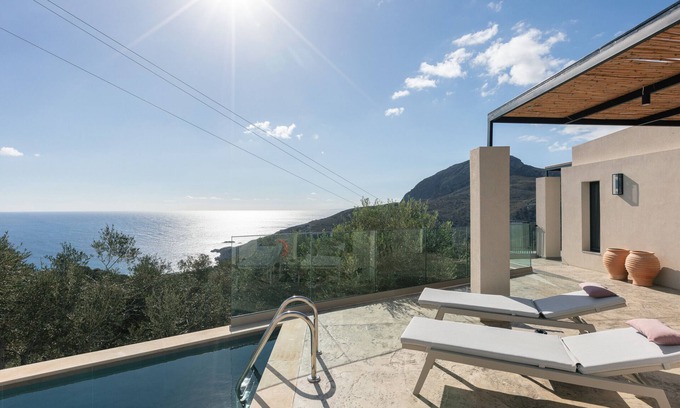 Agios Vasileios Villa | Metatulia 1 villa,sea views,pool,Souda,Plakias