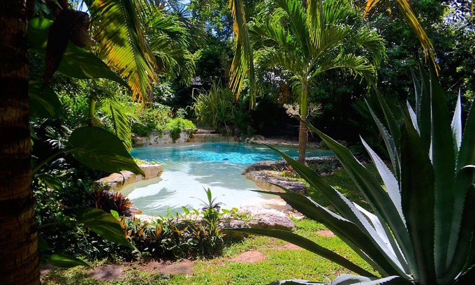 Xcaret Apartment | Mexican Hacienda - Hidden Gem in Jungle w/Waterfall Pool & 5 min. Xcaret Park