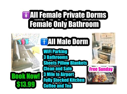 Allapattah Hostel | Miami International Hostel - Airport - Downtown- Wynwood - Little Havana Women Only Rooms - Men Only Rooms - No Mix Dorms