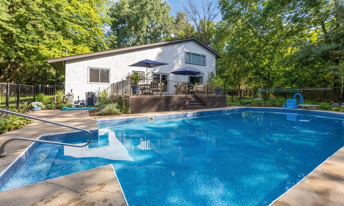 Tonka Bay House | Midcentury Home + Private Pool + Lake Minnetonka Beach Access + Forested Acreage
