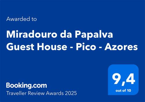 Sao Joao Bed & Breakfast | Miradouro da Papalva Guest House - Pico - Azores