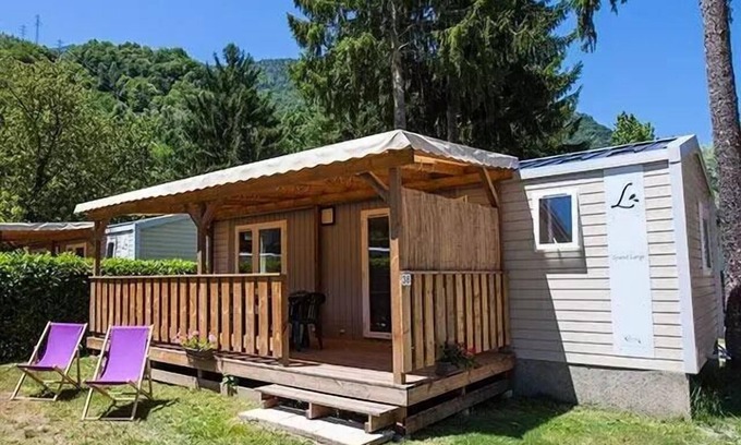 Aigueblanche House | Mobil home Louisiana Klimaanlage 4 bis 6 Personen - 4 Pers. im Preis enthalten