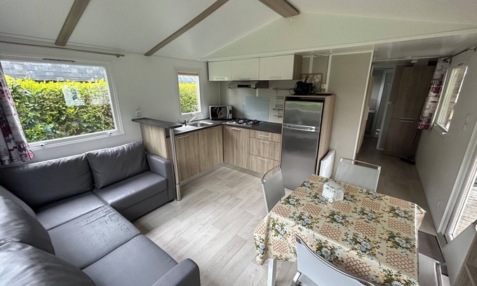Saint-Michel-en-Greve House | Mobile-home BRETAGNE in Camping ****Paradis, weekly rental