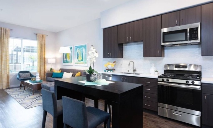 Downtown Condo | Modern 1BR Condo at 300 Railway w Pool & Fire Pit