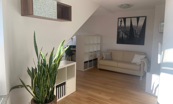 Bad Aibling Apartment | Modern 50 sqm apartment with living room, bedroom and balcony