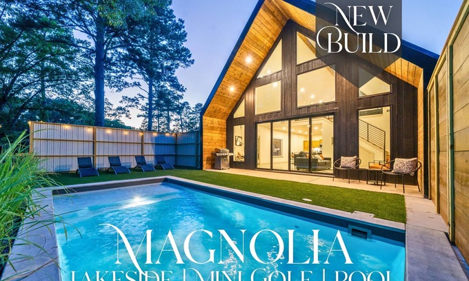 Mid America House | Modern A-Frame Cabin with Pool and Lake Access