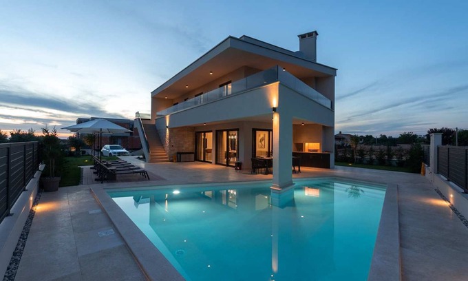 Stranici kod Nove Vasi Villa | Modern and luxurious villa with pool, jacuzzi and fantastic panoramic sea views