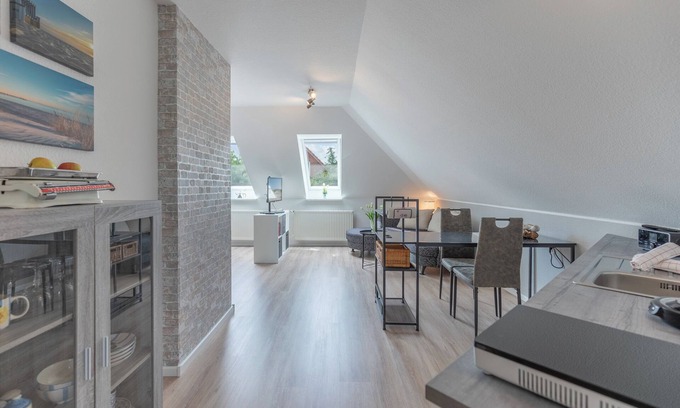 Hattstedt Apartment | Modern apartment with communal terrace and garden in rural Hatt