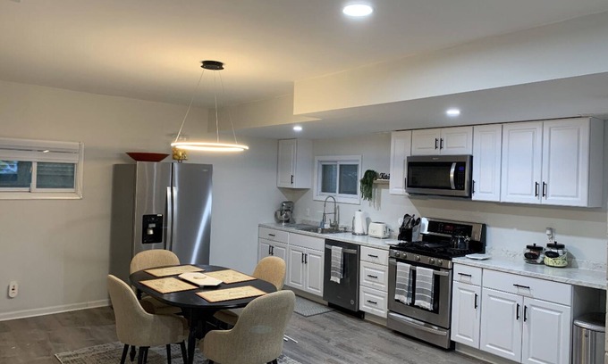 Long Branch House | Modern beach apartment 1.0 mile to the beach.