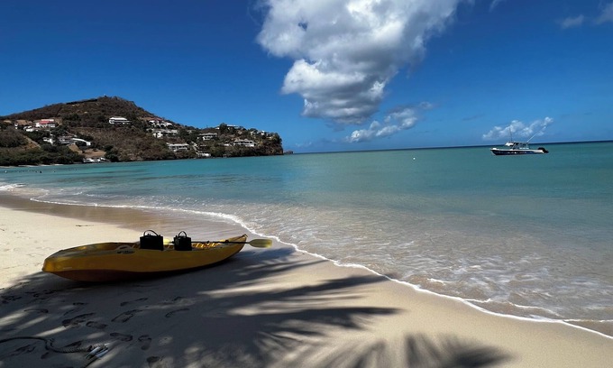 Morne Rouge Condo | Modern Condo w/Panoramic Views Walking Distance Between Grand Anse & BBC Beach
