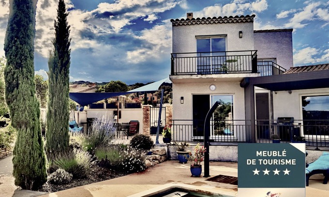 Cornillon Cottage | Modern cottage with panoramic views across the Cèze Valley - 16m private pool