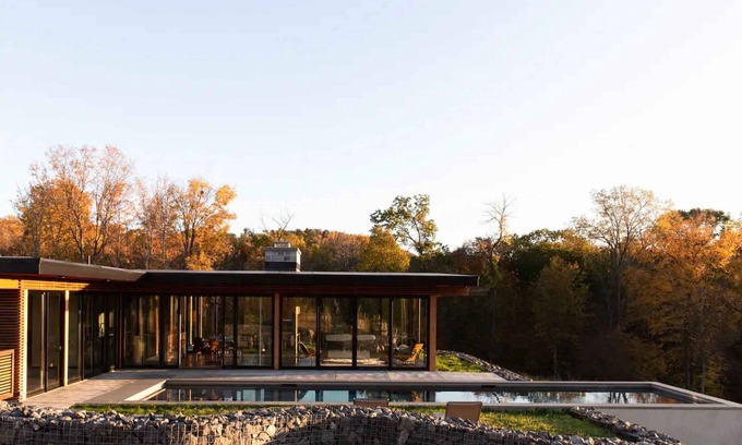 Hudson House | Modern Glass House with Pool & Catskill views in Hudson Valley