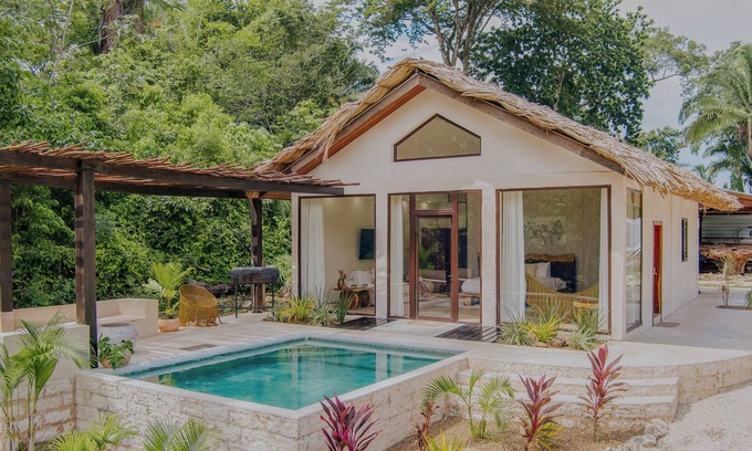 Armenia Villa | Modern Jungle Villa Onyx w/AC, Plunge Pool & Outdoor Fireplace