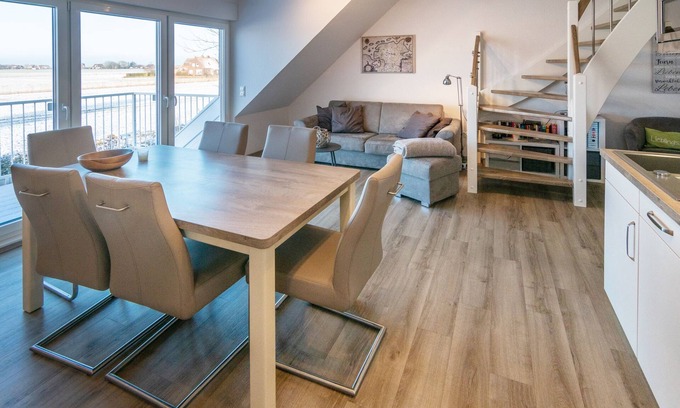 Neßmersiel Apartment | Moderne Oberwohnung mit Balkon