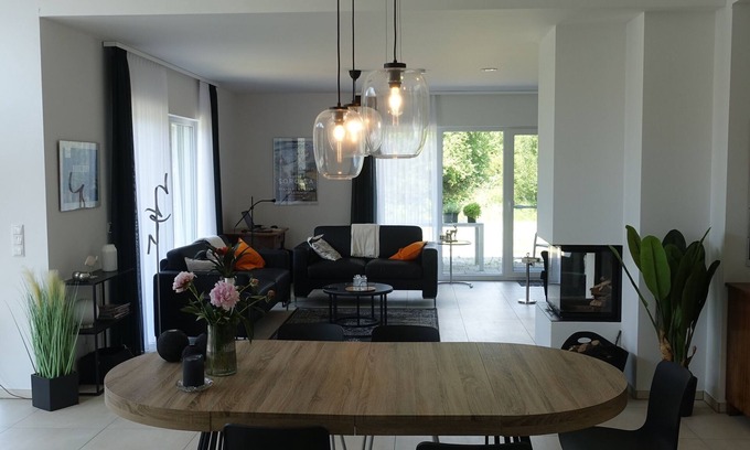 Trent House | Moderner, Barrierefreier Bungalow am Bodden, im Naturschutzgebiet, Wlan, Sauna
