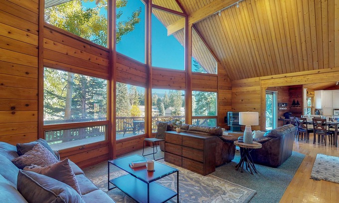 Leavenworth House | Mountain-view home with private hot tub near skiing & lake - dog-friendly
